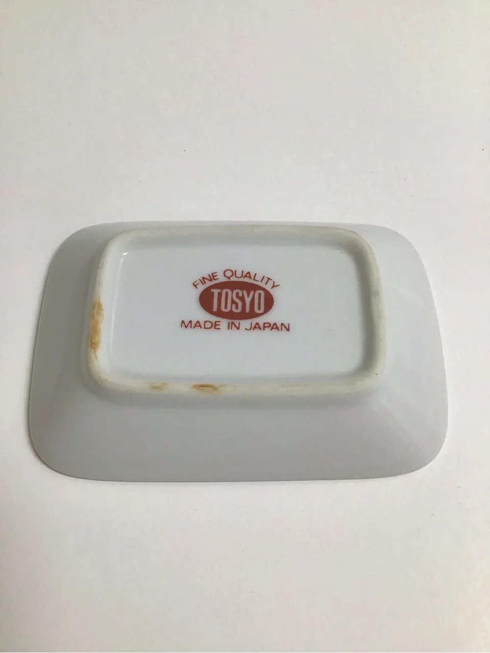 Hong Kong Hyatt Hotel Soap Dish Lime Green White Ceramic Mod Rings RARE Vintage